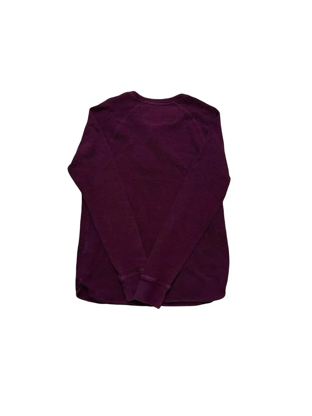 Banana Republic Men’s L Burgundy Long Sleeve Solid Henley Knit T-Shirt Button